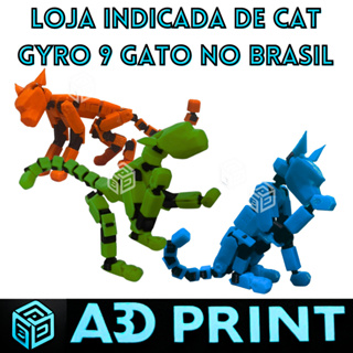 Boneco Cat Gyro 9 Gato - Dummy Boneco Articulado Action Figure Brinquedo Educativo Posições 3D em Oferta na Shopee