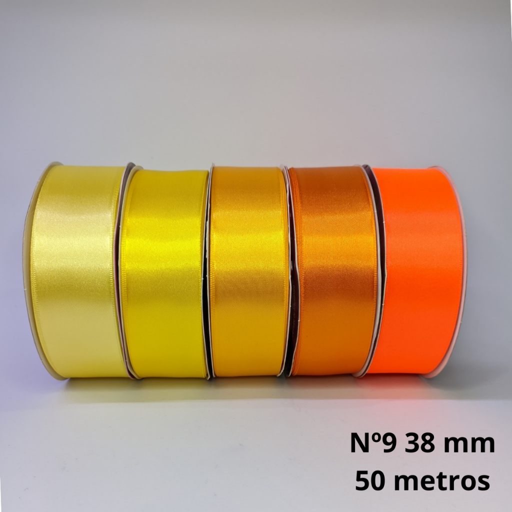 Fita Cetim Nº9 38 mm Rolo com 50 Metros