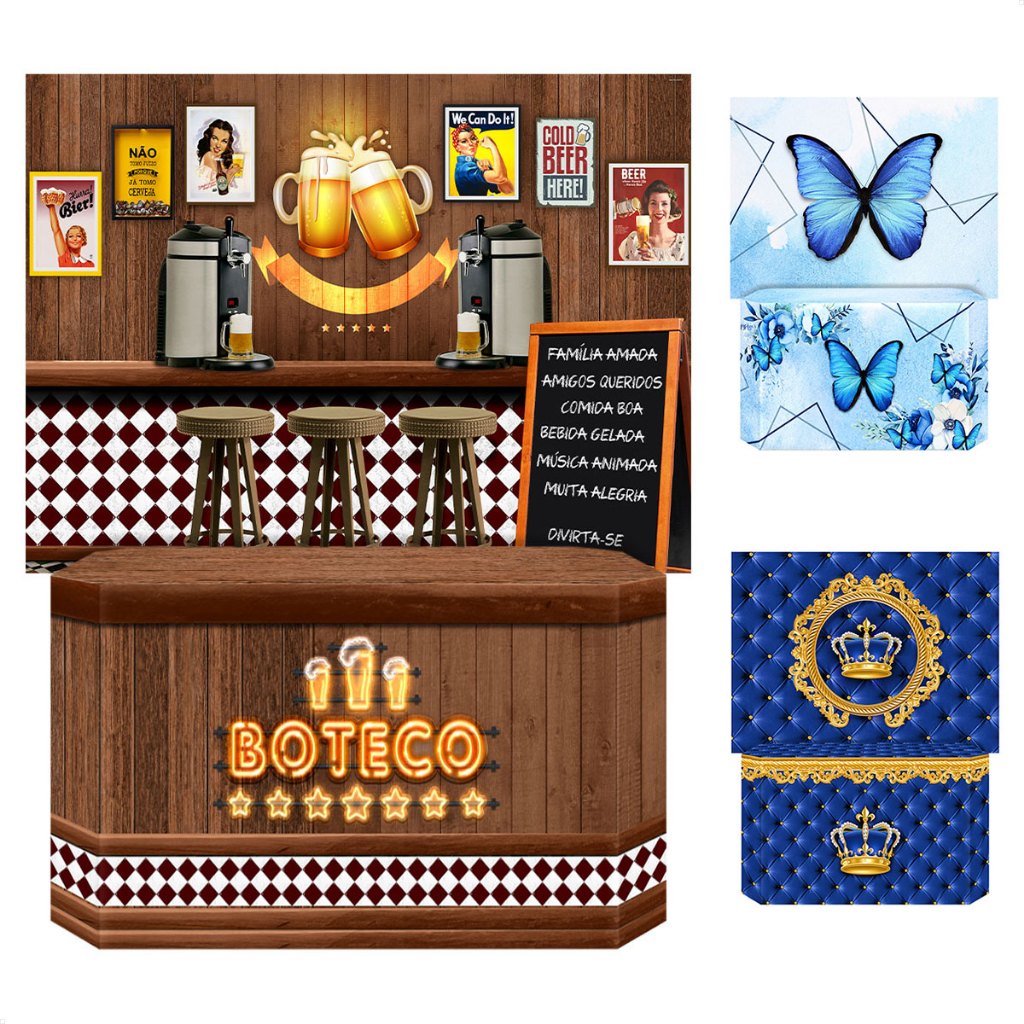 Kit Capa de Mesa + Painel de Festa Tecido Sublimado Diversos em Oferta na Shopee