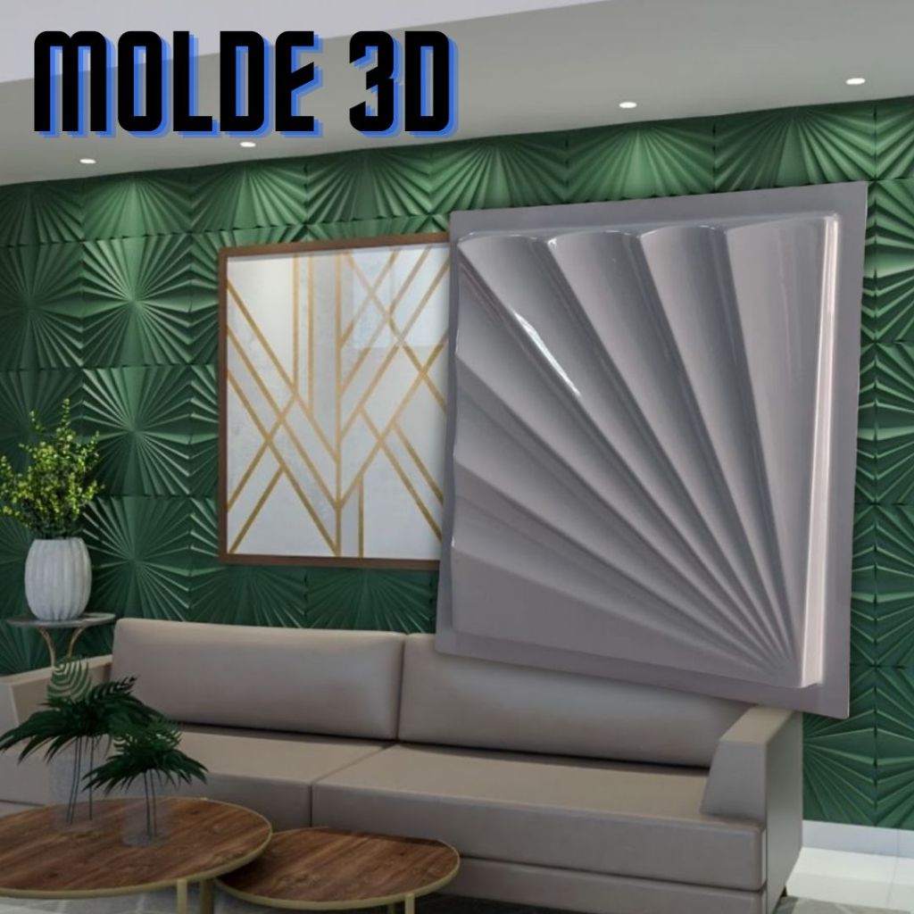 Forma Para Gesso 3D Revestimento - 0235 30x30cm