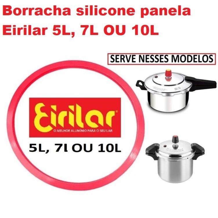 Borracha Panela De Pressão fechamento externo Eirilar 5 / 7 E 10 Lts  Serve em Todos os Tamanhos Silicone em Oferta na Shopee