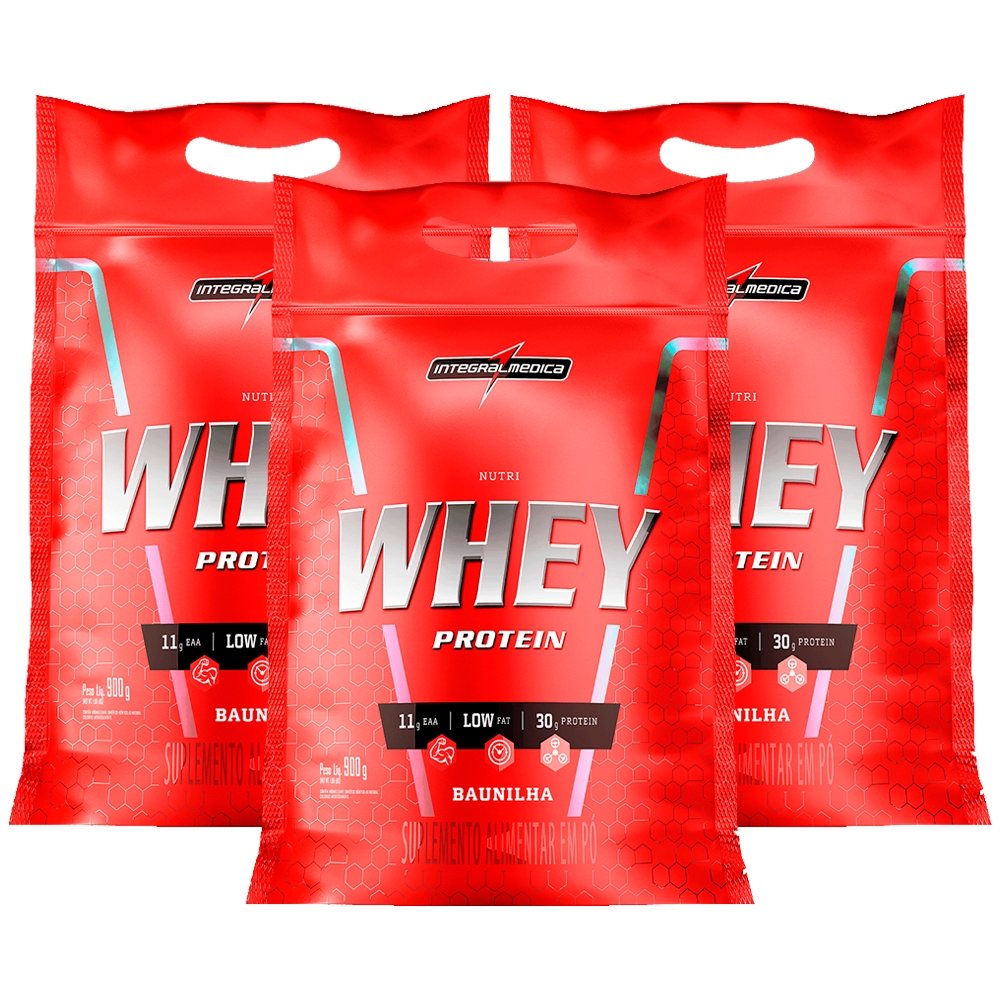 Kit 3x Nutri Whey (Refil) - 907g cada - Integralmédica - Health
