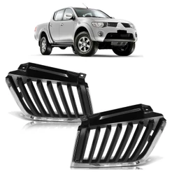 Grade Dianteira L200 Triton 2007 2008 2009 2010 2011 2012 Preto Com Friso Cromado