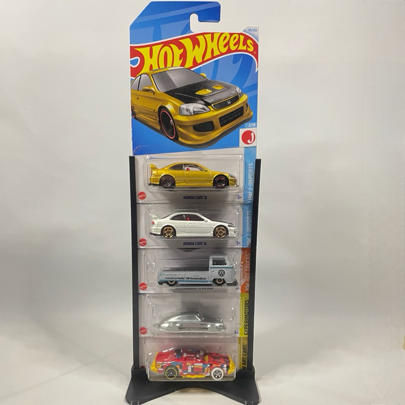 Suporte para exposição de carrinhos no blister para 5 Miniaturas 1:64/Expositor/Hotwheels/Suporte mesa/Display/Expositor