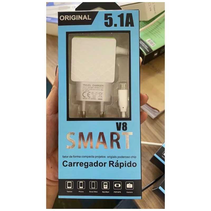 atacado kit 10 unidades Carregador  ML de celular 5.1A barato entrada micro 2usb ML-6635