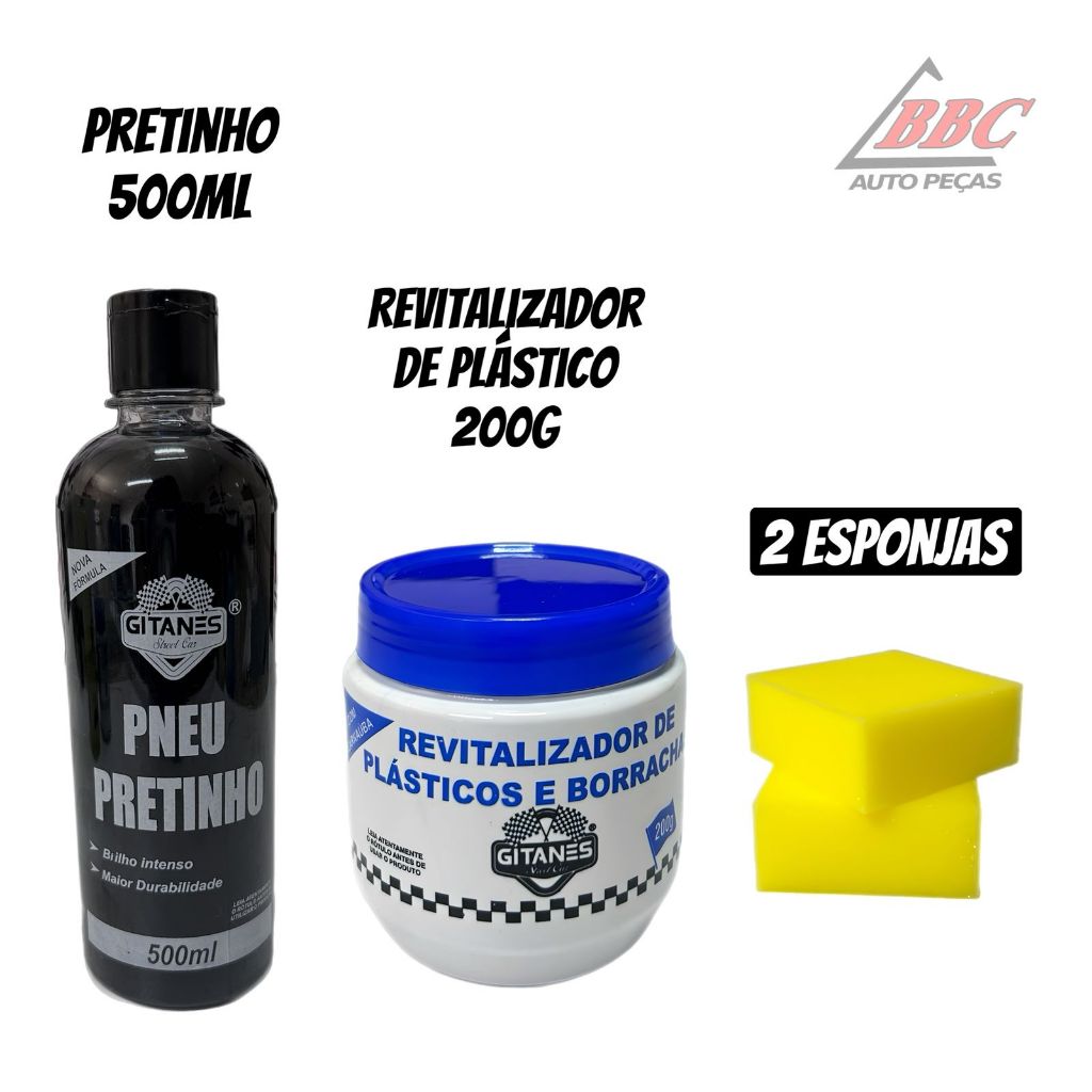 Revitalizador De Plástico + Pretinho Liquido Gitanes em Oferta na Shopee