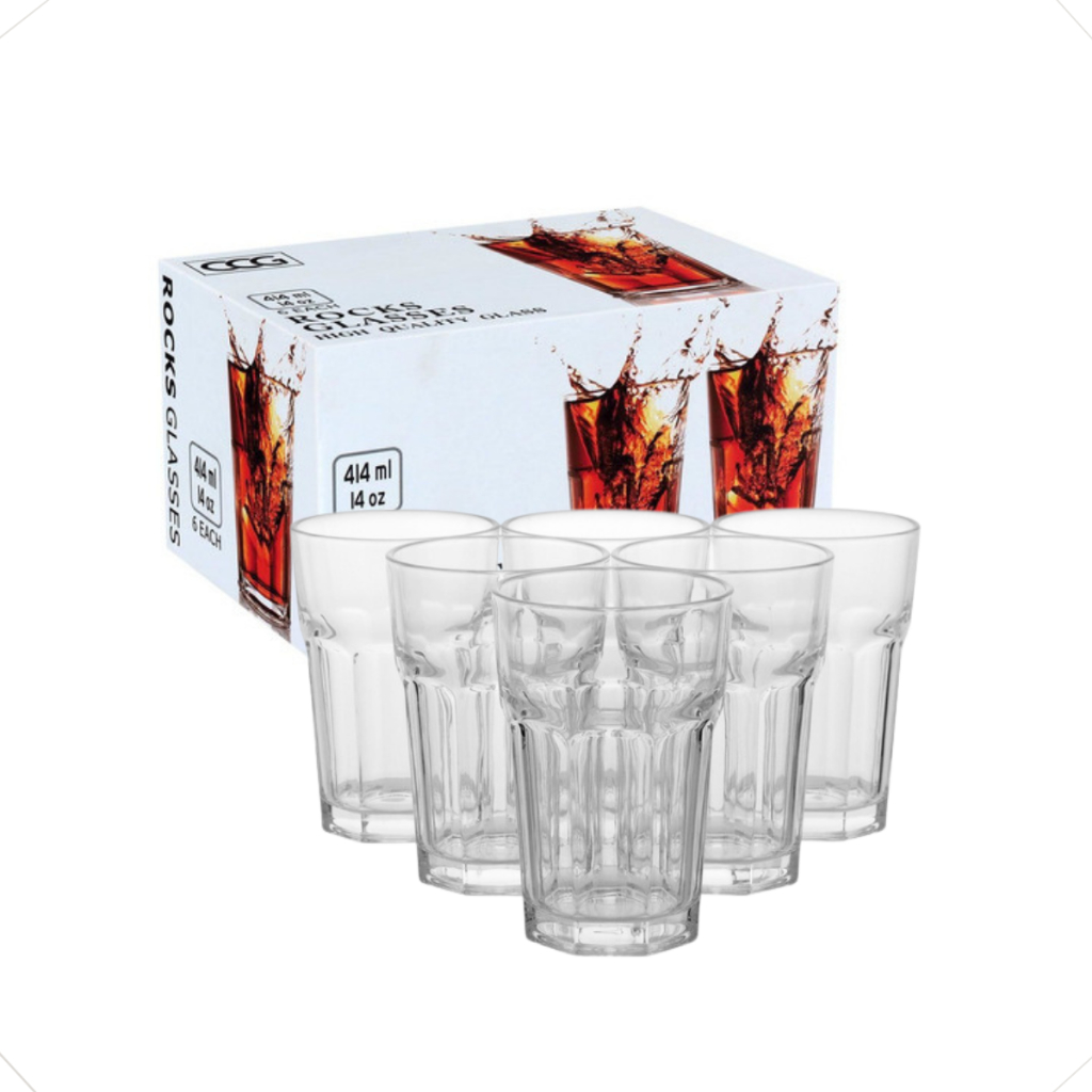 Jogo 6 Copos de Vidro Bar Long Drink 480ml Bormioli Rocco