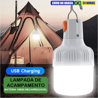 Lâmpada LED USB Recarregável Para Acampamento/Decoração Da Casa/Multiuso em Oferta na Shopee