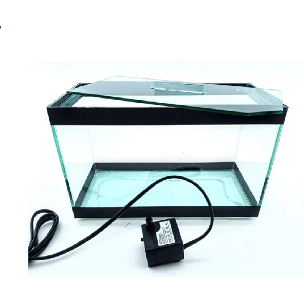 Bombinha + aquario 4 litros Retangular beteira 25x12x15 para peixes ornamnetal planta natural ou artificial bomba em Oferta na Shopee