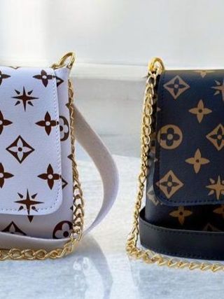 Kit 2 bolsa bolsinha feminina transversal com corrente luxo promoção 074 ref 13