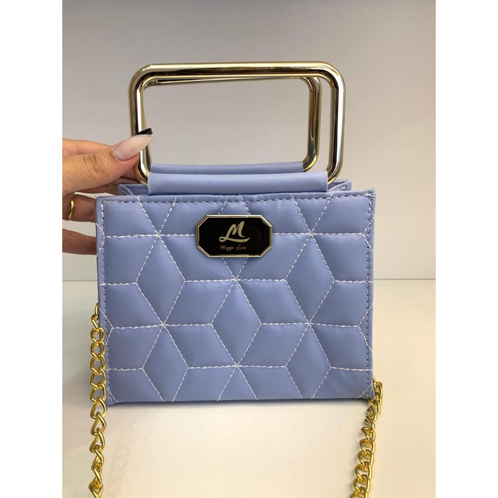 Bolsa Feminina Transversal Pequena Paris de Festa luxo casamento formatura balada alça corrente. em Oferta na Shopee