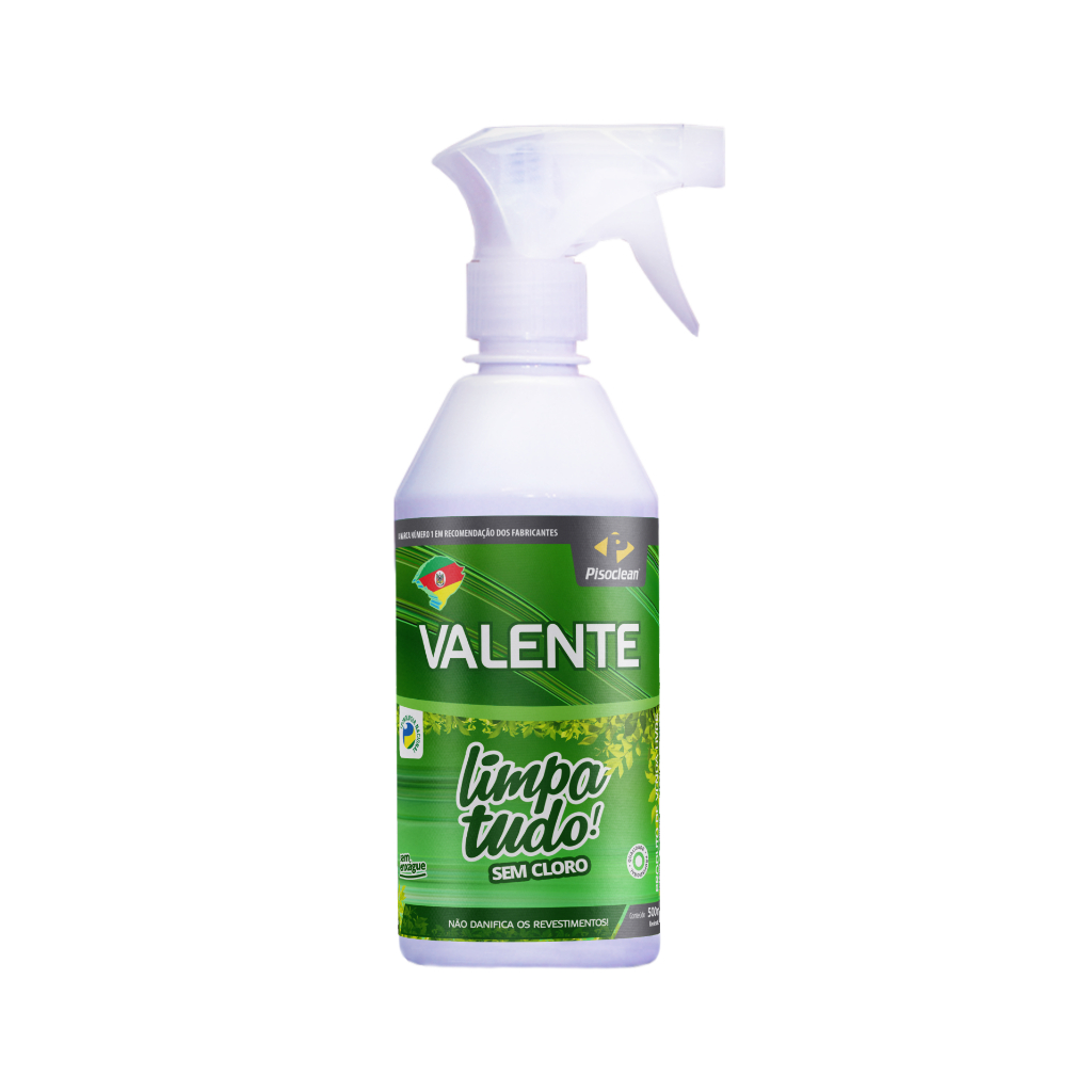 VALENTE PISOCLEAN - Limpa Tudo - Sem Cloro - Desengordurante - Limpa Cozinha, Banheiro 500 ML