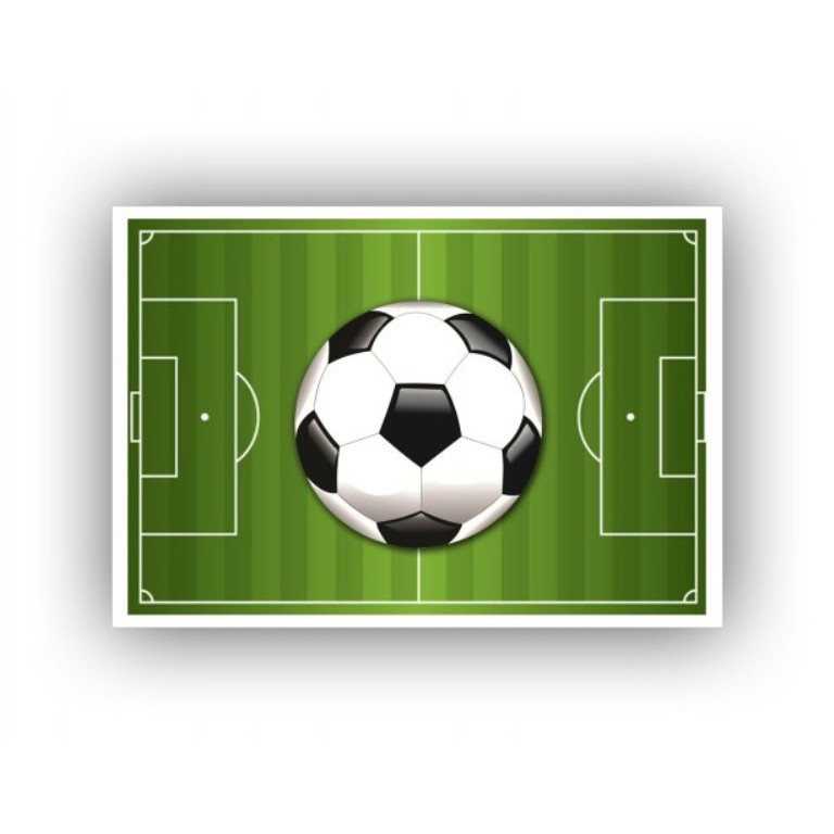 Papel Arroz Campo de Futebol para Bolos 1 unidade