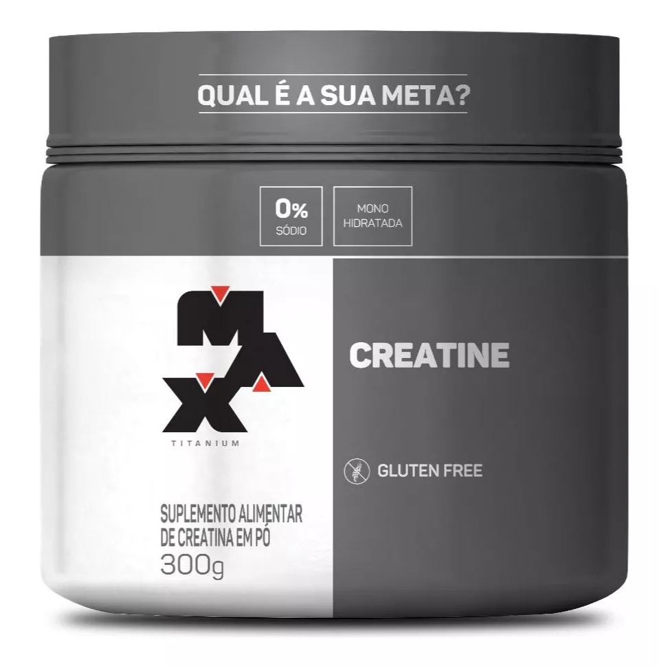 Creatina Max Monohidratada Suplemento em Pó Max Titanium Pote Pó sem Sabor