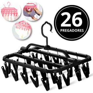 Varal Para Roupa intima 26 Prendedores Dobravel Reforçado Original Meia Varal Apartamento Pendurável em Oferta na Shopee
