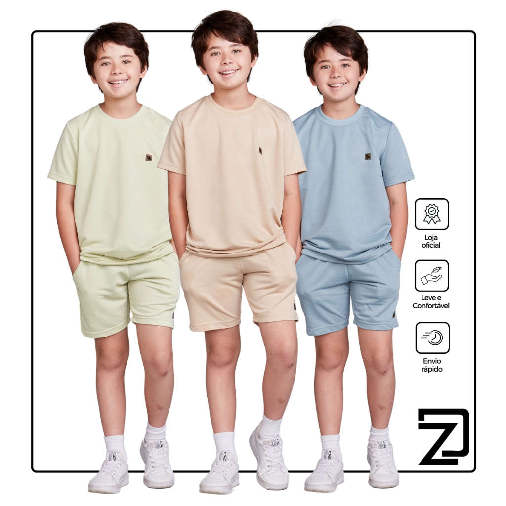 KIT 3 Conjunto Infantil Moletinho Conforto e estilo em Oferta na Shopee