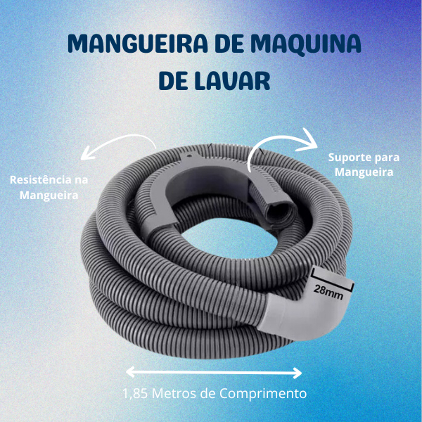 Mangueira Saida Maquina de Lavar Roupas - Boca Grossa 1,85mt  - Brastemp, Eletrolux, Consul em Geral