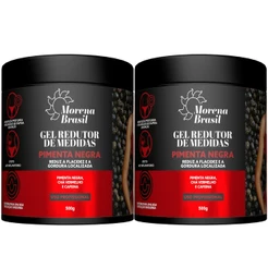 Kit 2X Gel de Massagem Corporal Morena Brasil | Pimenta Negra