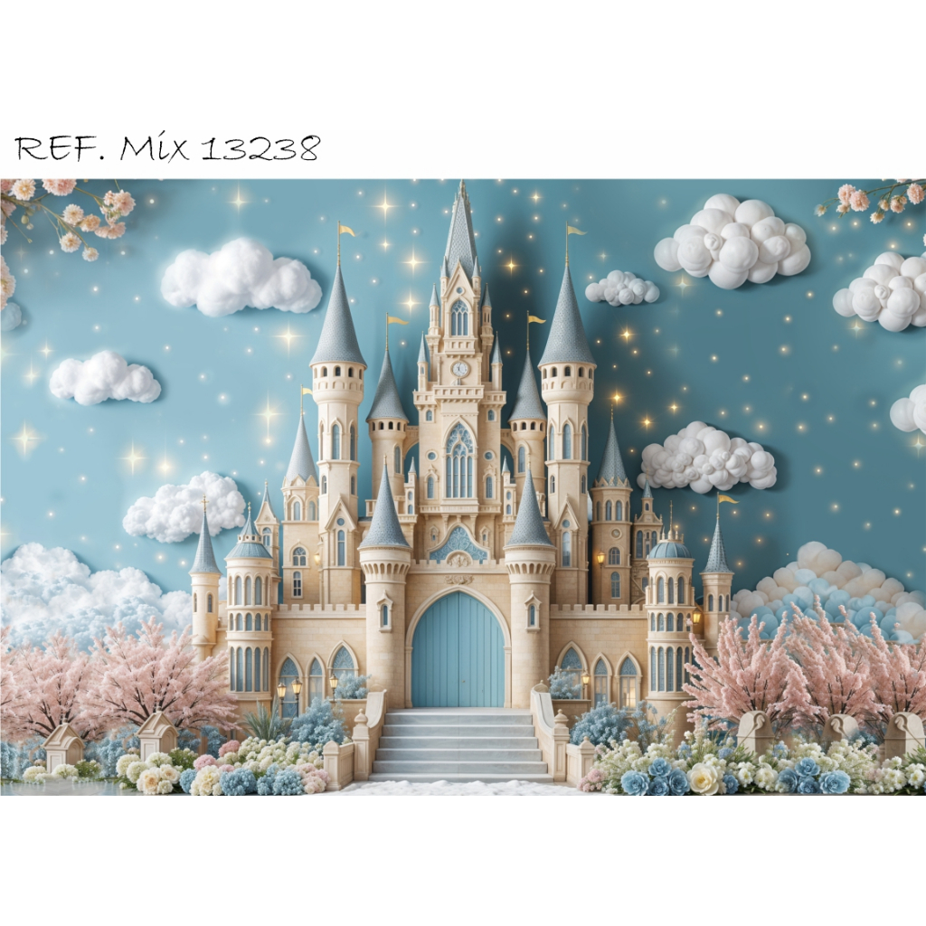 Fundo Fotográfico 3D Subliamdo Castelo 13238 - 1,50x2,20