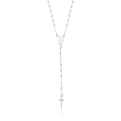 Meio Terço prata 925 italiano 45cm 2,5mm - Prata 925 Rosário