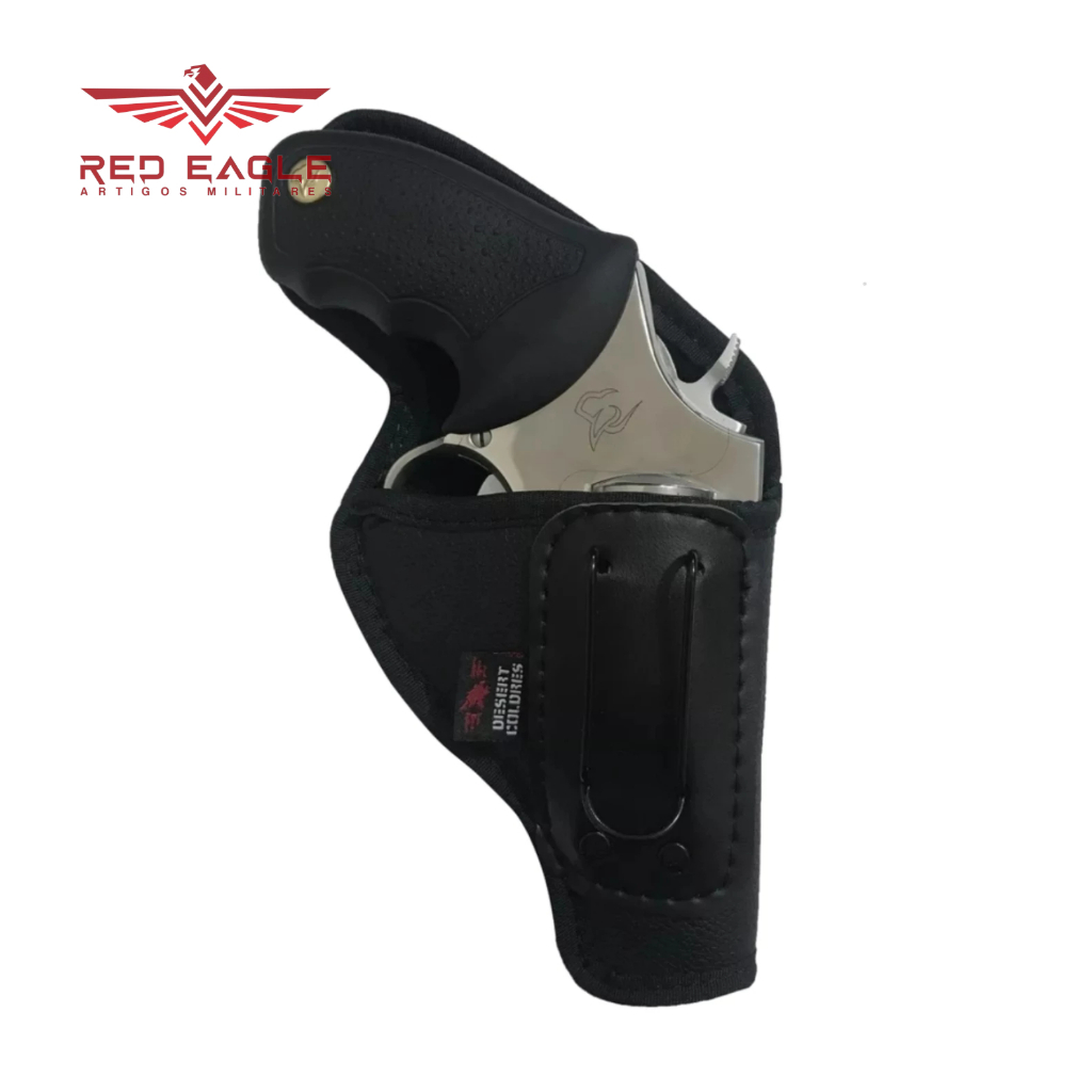 Coldre Velado de Uso Interno Para RT 856 3 Pol 6 Tirs(Janelas) Dissimulado Em Neoprene E Couro P.U Desert Coldres