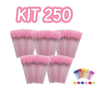 250 Escovinhas com glitter Alongamento de Cílios é Sobrancelha Descartável em Oferta na Shopee