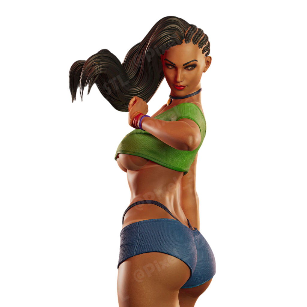 Laura Matsuda Street Fighter - Em Resina 8k - Tinta importada - Pintado em Aerógrafo profissional.