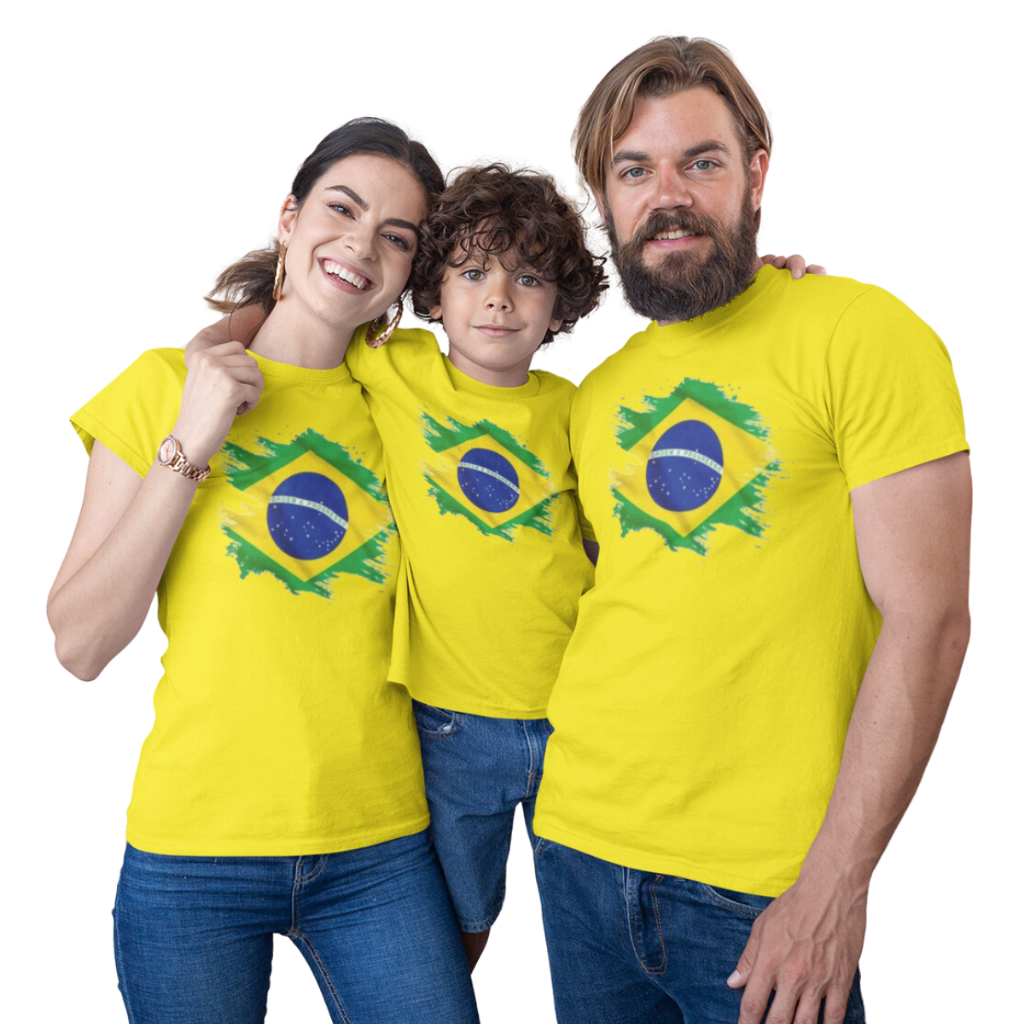 Camisas Brasil Camisetas adulto ou infantil Para Copa Monte seu Kit Familia -Valor de 1 peça