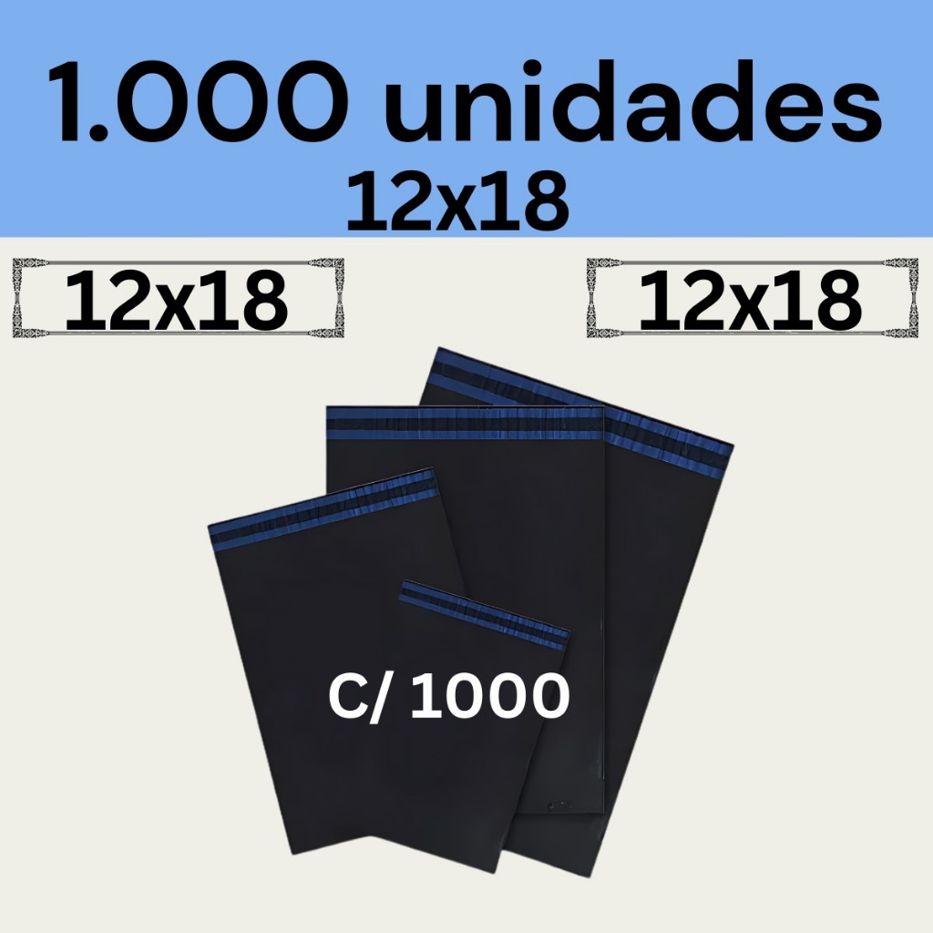 Envelope Segurança 12x18 Embalagem de Envio 1000 Unidades em Oferta na Shopee