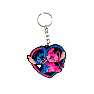Chaveiro emborrachado Stich colecionavel/ chaveiro fofo stich/ chaveiro mochila chave/ chaveiro stich e angel