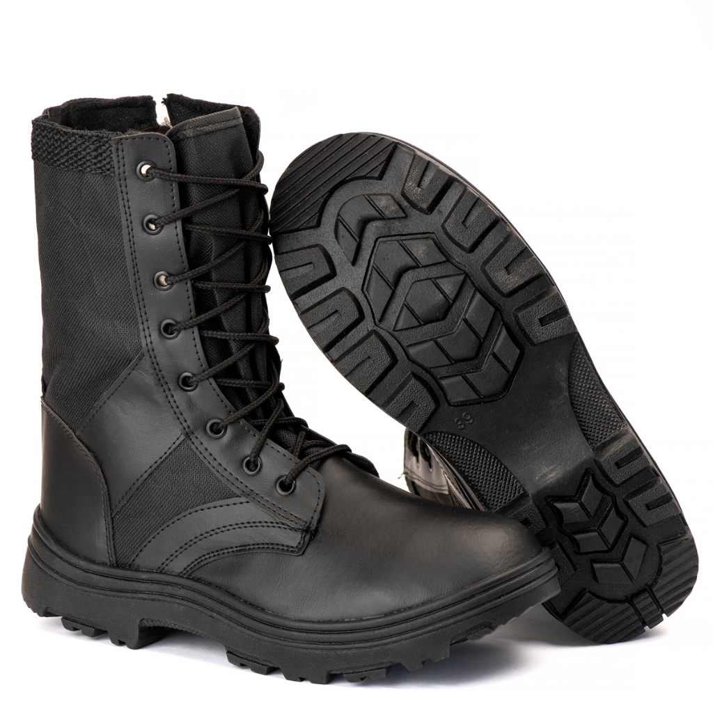 Bota Masculina Coturno Couro Militar para Motociclista Estilo Robusto e Durabilidade