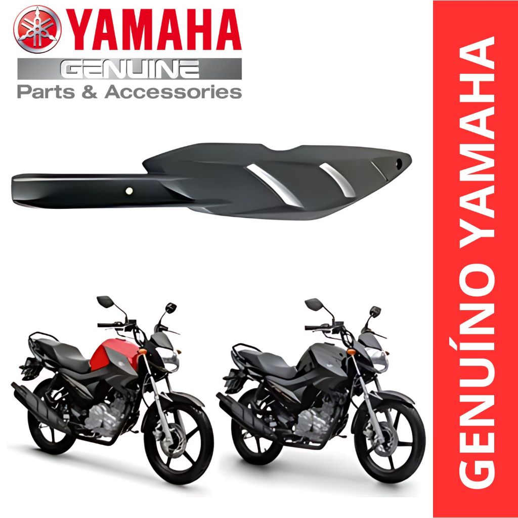 PROTETOR DO ESCAPAMENTO YAMAHA YBR FACTOR 125 150 2017 2018 2019 2020 2021 2022 2023 2024 2025