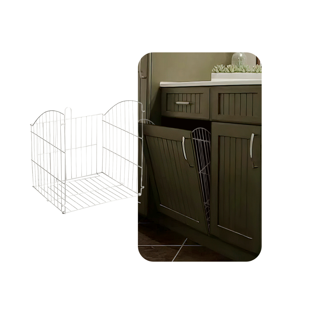 Cesto Aramado Basculante para Armário Embutir 25cm