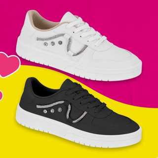 Tênis Feminino Moleca confortável strass