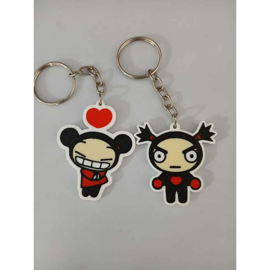 Chaveiro 3D Pucca Garu desenho nostalgia casal fofo em Oferta na Shopee