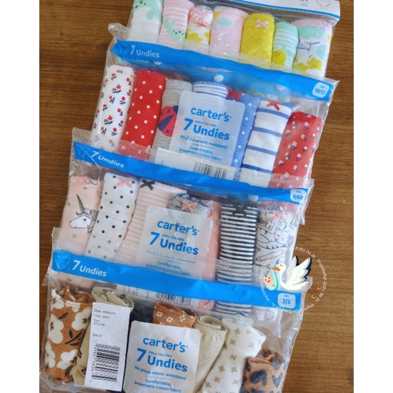 Kit Calcinhas Carters 2/3, 4/5, 6, 8 10/12, 14 anos Varios modelos em Oferta na Shopee
