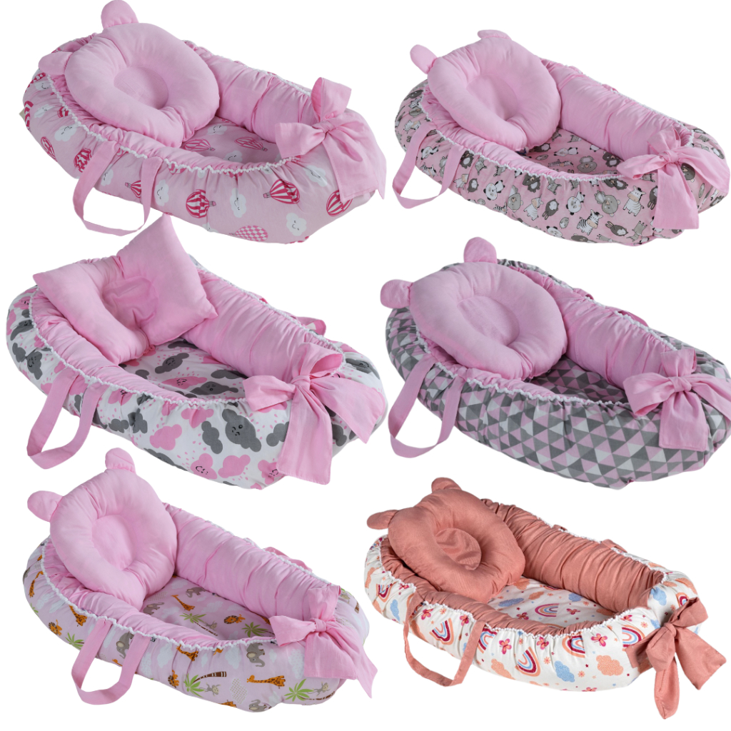 Ninho Redutor de berço bebê estampado menina