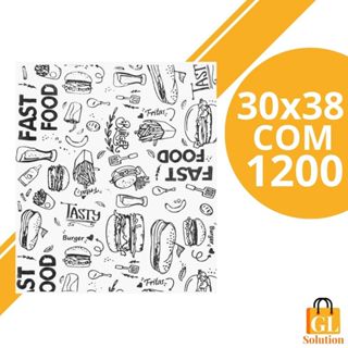 Papel Acoplado Para Lanches E Frios Delivery 30x38cm C/ 1200 em Oferta na Shopee