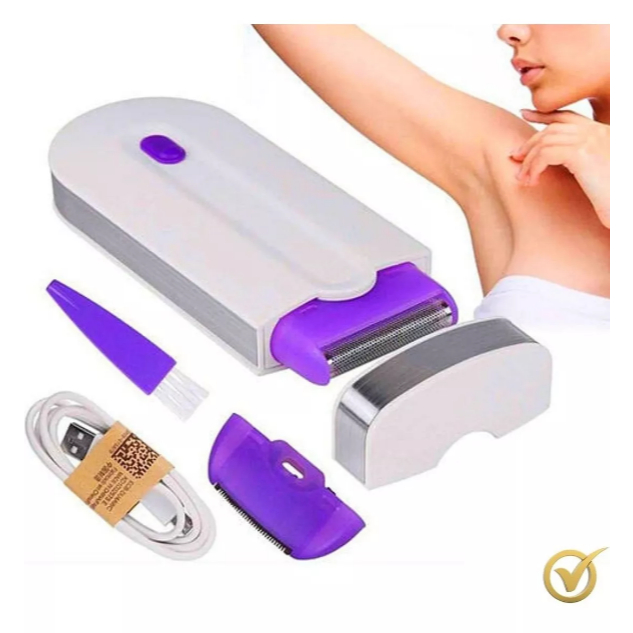 Depilador Facial Intimo Efeito Laser Corporal Recarregável Luz Ativa Indolor Área Íntima Axíla Virilha