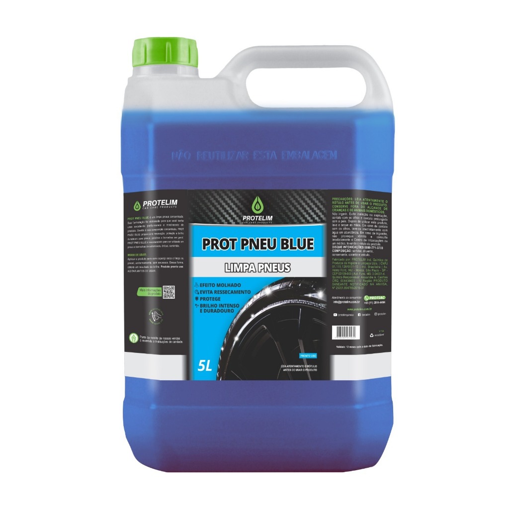 Pretinho Automotivo Limpa Pneus PROT PNEU BLUE PROTELIM 5 Litros