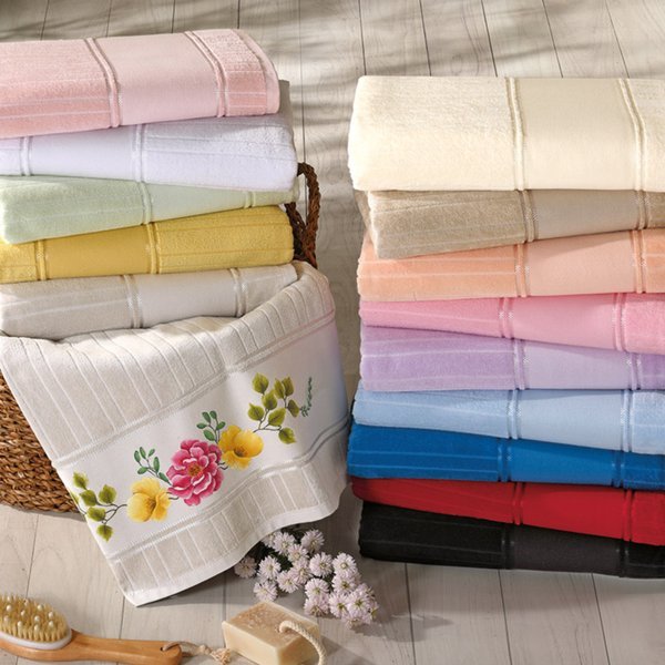 Kit 6, 10 e 12 Toalhas Lavabo Dohler Velour Artesanelle 30x45cm - Ideal Para Pintar e Bordar Maquina