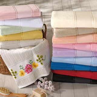 Kit 6, 10 e 12 Toalhas Lavabo Dohler Velour Artesanelle 30x45cm - Ideal Para Pintar e Bordar Maquina em Oferta na Shopee