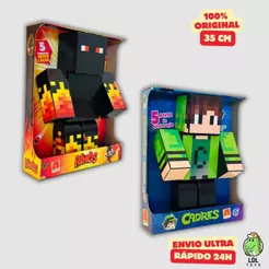 Kit 2 Bonecos Athos + Cadres Gamer Skin Articulado Youtuber 35cm - Algazarra