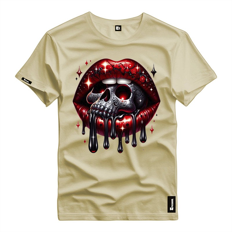 Camiseta Halloween Boca Psicodelica Caveira Camisa Algodão Granfina Shops Garanta a Já a Sua Envio Já !
