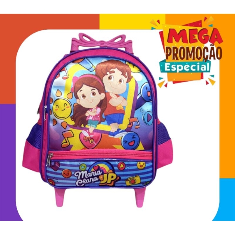 Mochila Escolar Infantil Creche Pequena Com Rodinha Maria Clara em Oferta na Shopee