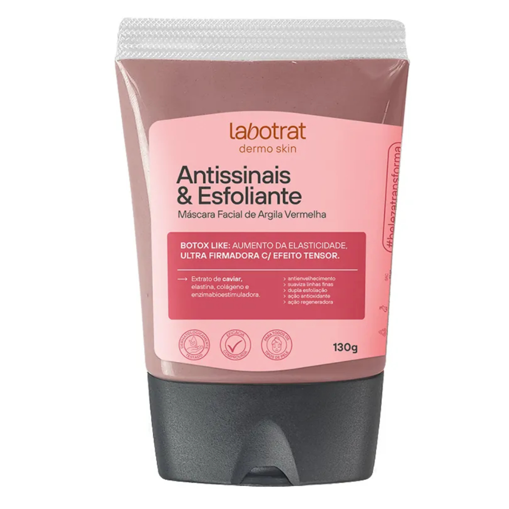 Máscara Antissinais Esfoliante Argila Vermelha 130g Labotrat
