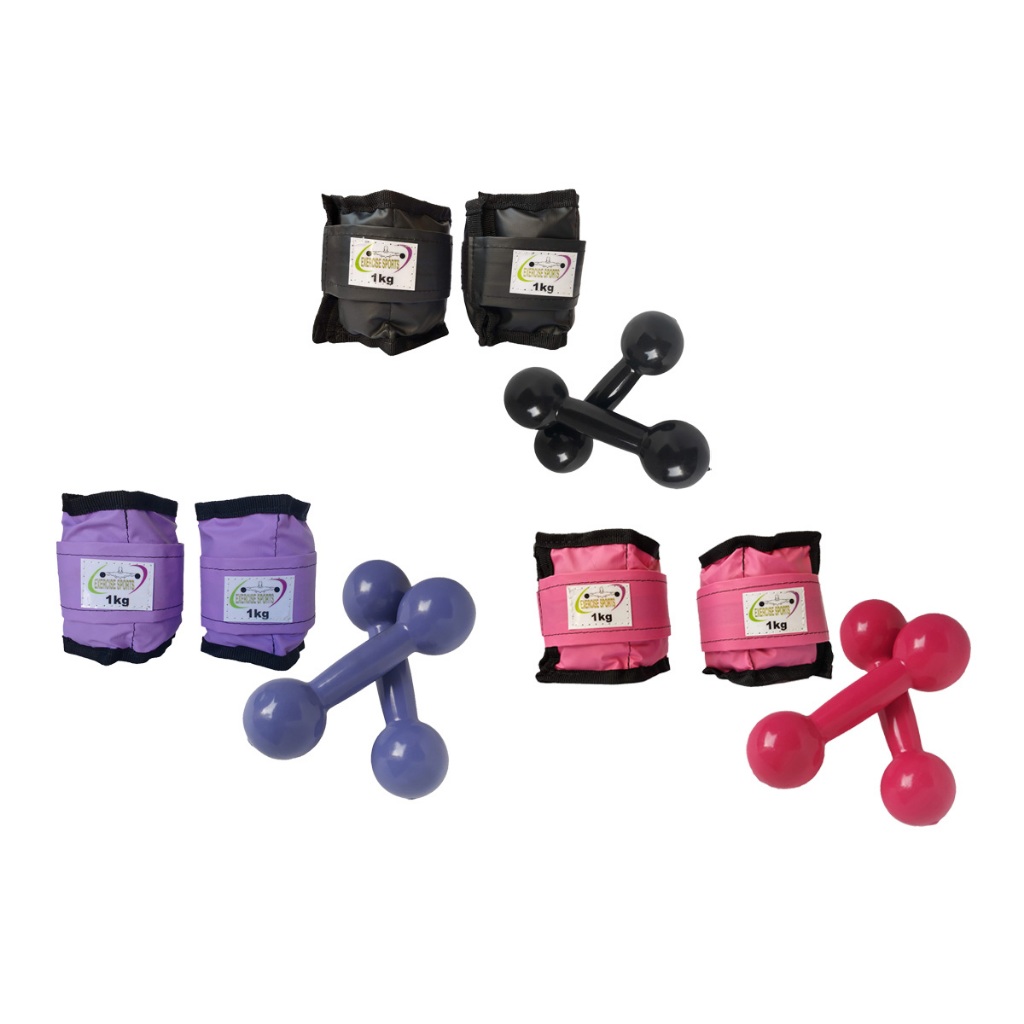 Kit Par Caneleira/Tornozeleira 1 KG + Haltere 1 KG