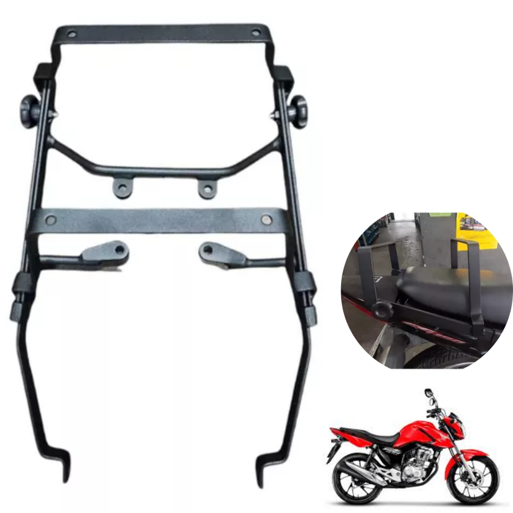 Suporte Moto Bau Motoboy Entrega Cg Start 160 fan 160 150/160 2014 a 2024 Chapam em Oferta na Shopee
