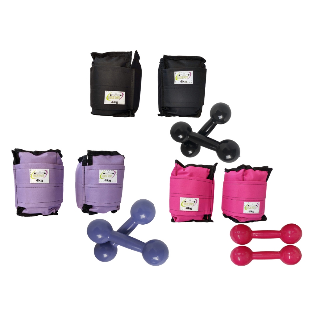 Kit Par Caneleira/Tornozeleira 4 KG + Haltere 4 KG