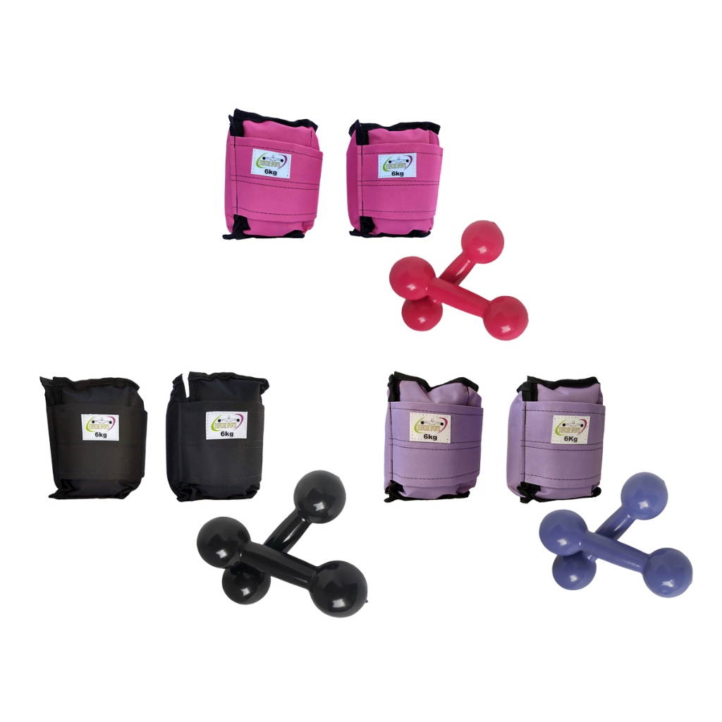 Kit Par Caneleira/Tornozeleira 6 KG + Haltere 6 KG